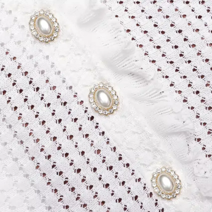White Pointelle Knit Flare Midi Dress White Pointelle Knit Flare Midi Dress