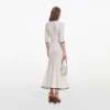 White Pointelle Knit Long Cardigan
