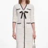 White Pointelle Knit Long Cardigan