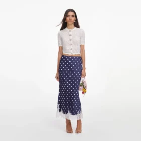 White Pointelle Knit Top