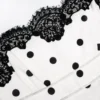 White Polka Dot Linen Midi Dress
