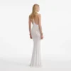 White Racer Back Viscose Knit Maxi Dress White Racer Back Viscose Knit Maxi Dress