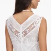 White Ramie Sleeveless Midi Dress White Ramie Sleeveless Midi Dress