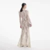 White Rhinestone Lace Maxi Dress White Rhinestone Lace Maxi Dress