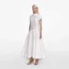White Satin Ramie Midi Dress White Satin Ramie Midi Dress