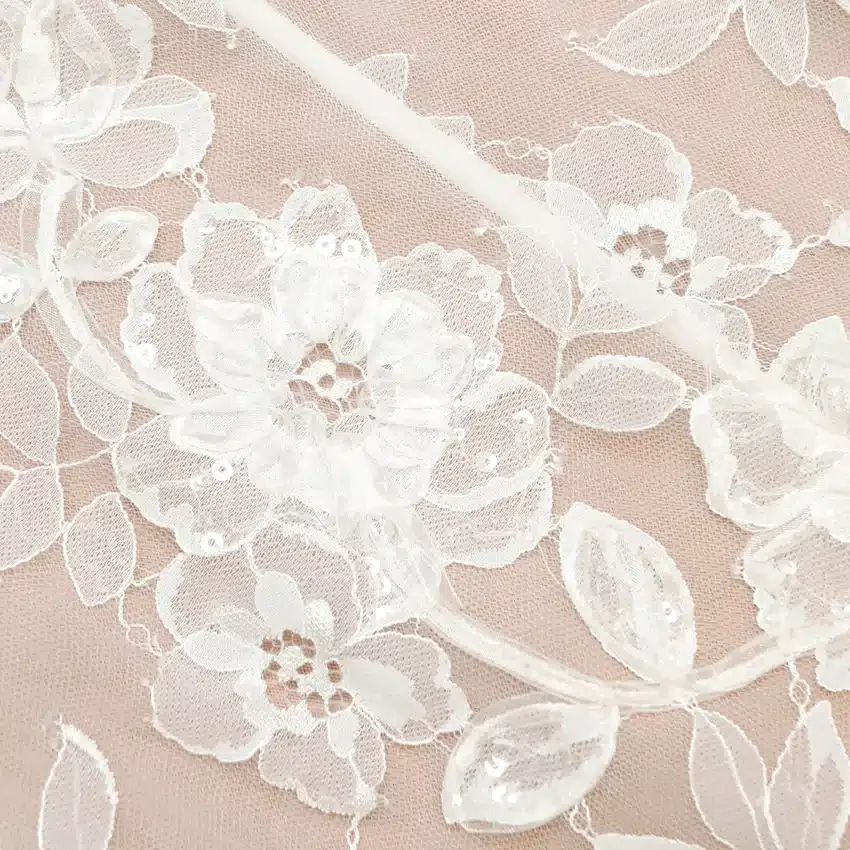 White Sequin Lace Midi Dress White Sequin Lace Midi Dress