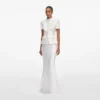 White Sequin Tailored Maxi Dress White Sequin Tailored Maxi Dress