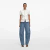 White Sequin Tailored Top