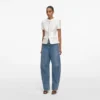White Sequin Tailored Top