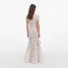 White Tulle Lace Maxi Dress White Tulle Lace Maxi Dress