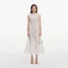 White Tulle Lace Midi Dress White Tulle Lace Midi Dress