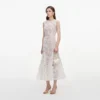 White Tulle Lace Midi Dress White Tulle Lace Midi Dress