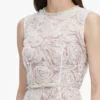 White Tulle Lace Midi Dress White Tulle Lace Midi Dress