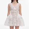 White Tulle Lace Mini Dress White Tulle Lace Mini Dress