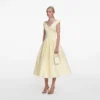 Yellow Cotton Midi Dress Yellow Cotton Midi Dress