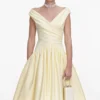 Yellow Cotton Midi Dress Yellow Cotton Midi Dress
