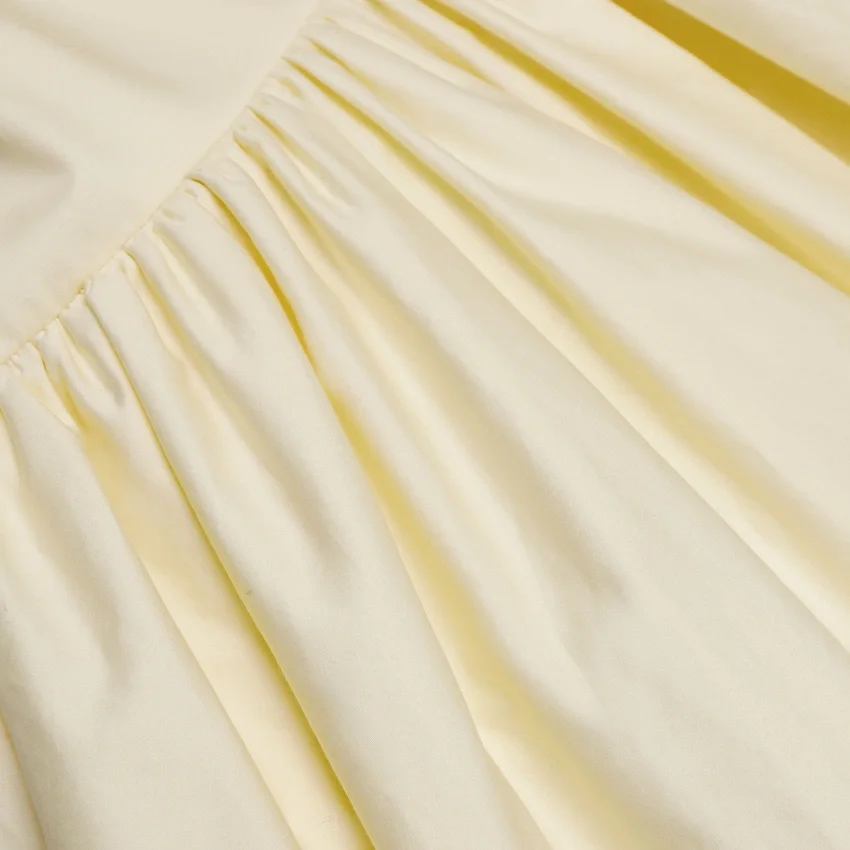 Yellow Cotton Midi Dress Yellow Cotton Midi Dress