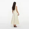 Yellow Crepe Peplum Midi Dress Yellow Crepe Peplum Midi Dress