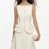 Yellow Crepe Peplum Midi Dress Yellow Crepe Peplum Midi Dress
