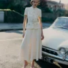 Yellow Crepe Tailored Midi Dress Yellow Crepe Tailored Midi Dress