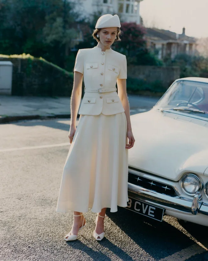 Yellow Crepe Tailored Midi Dress Yellow Crepe Tailored Midi Dress