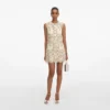 Yellow Fine Lace Mini Dress