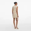 Yellow Fine Lace Mini Dress