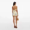 Yellow Floral Linen Top