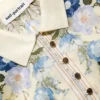 Yellow Floral Organza Blouse