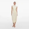 Yellow Jersey Wrap Midi Dress Yellow Jersey Wrap Midi Dress