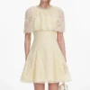 Yellow Lace Cape Mini Dress Yellow Lace Cape Mini Dress