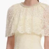 Yellow Lace Cape Mini Dress Yellow Lace Cape Mini Dress