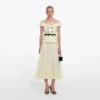 Yellow Lace Chiffon Midi Dress Yellow Lace Chiffon Midi Dress