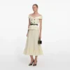 Yellow Lace Chiffon Midi Dress Yellow Lace Chiffon Midi Dress
