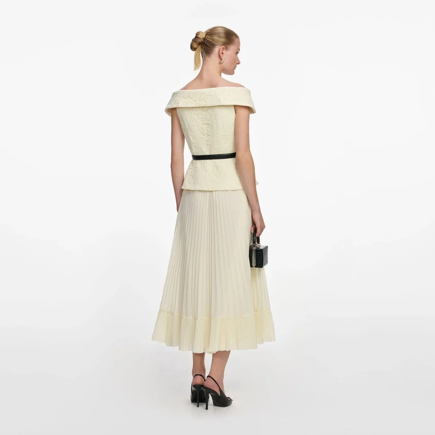 Yellow Lace Chiffon Midi Dress Yellow Lace Chiffon Midi Dress