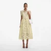 Yellow Lace Collared Midi Dress Yellow Lace Collared Midi Dress