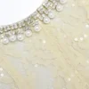 Yellow Lace Embellished Midi Dress