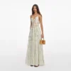 Yellow Metallic Chiffon Maxi Dress Yellow Metallic Chiffon Maxi Dress