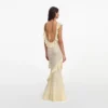 Yellow Ruffle Knit Maxi Dress Yellow Ruffle Knit Maxi Dress