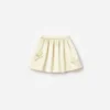 Yellow Satin Sequin Flower Skirt