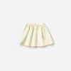 Yellow Satin Sequin Flower Skirt