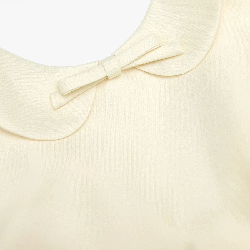 Yellow Taffeta Collared Midi Dress Yellow Taffeta Collared Midi Dress