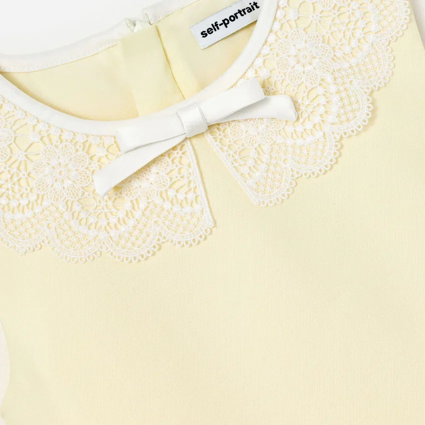 Yellow Taffeta Lace Dress Yellow Taffeta Lace Dress