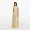 Yellow Viscose Knit Scarf Maxi Dress Yellow Viscose Knit Scarf Maxi Dress