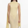 Yellow Viscose Knit Scarf Maxi Dress Yellow Viscose Knit Scarf Maxi Dress
