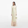Yellow Viscose Lace Maxi Dress Yellow Viscose Lace Maxi Dress